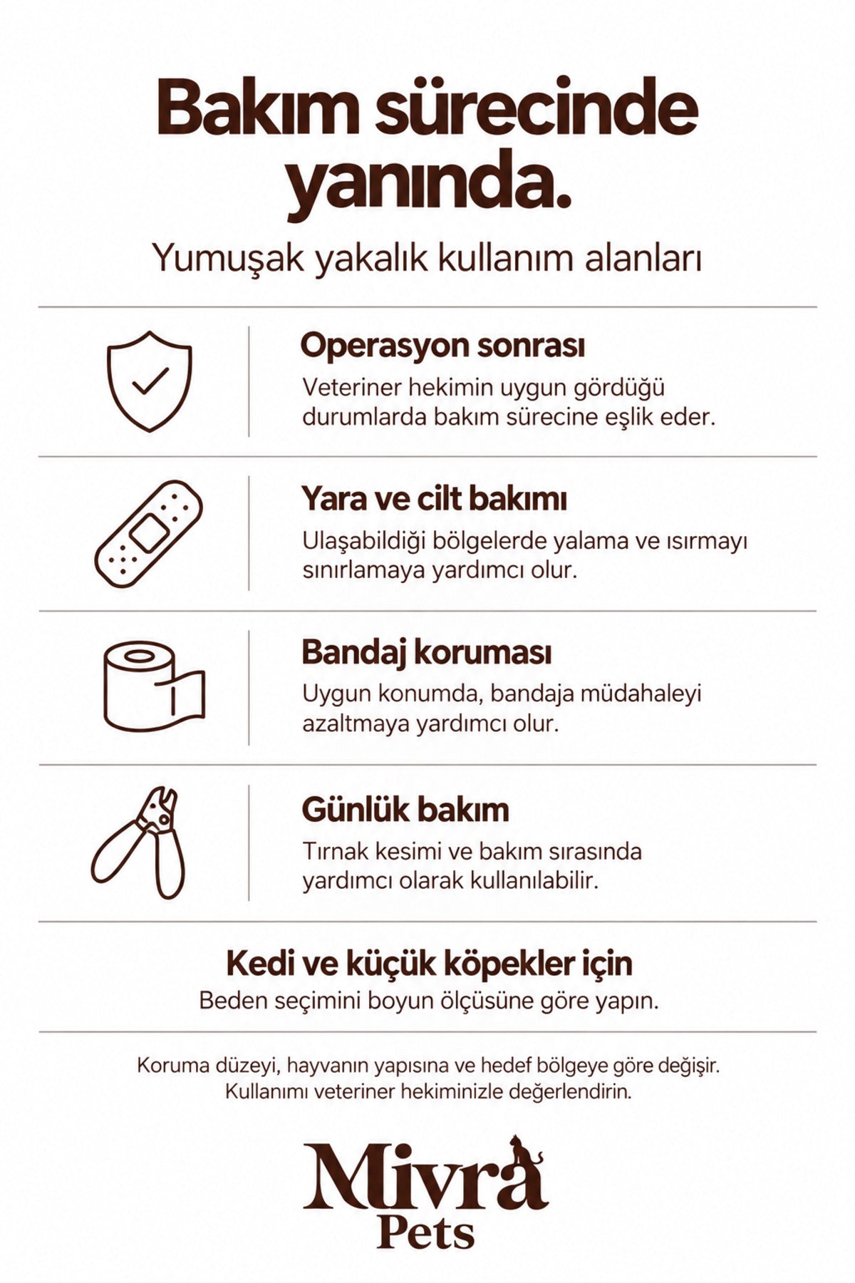 Elizabeth Yakalık - Khaki Kitty | Yumuşak Koruyucu Kedi Boyunluğu - detay 3