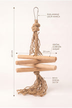 Papağan Stres Oyuncağı Doğal Ahşap Kemirme ve Parçalama Kuş Oyuncağı