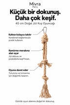 Papağan Kuş Stres Halatı | Stres İpi | 40 cm | Kuş Kafesi Aksesuarı